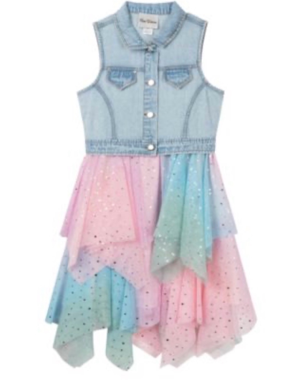 NWT Rare Editions denim vest dress